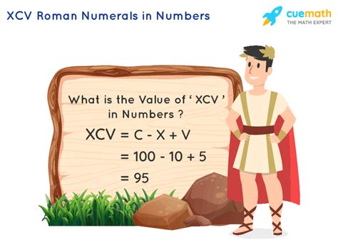 xcv roman numerals translation.